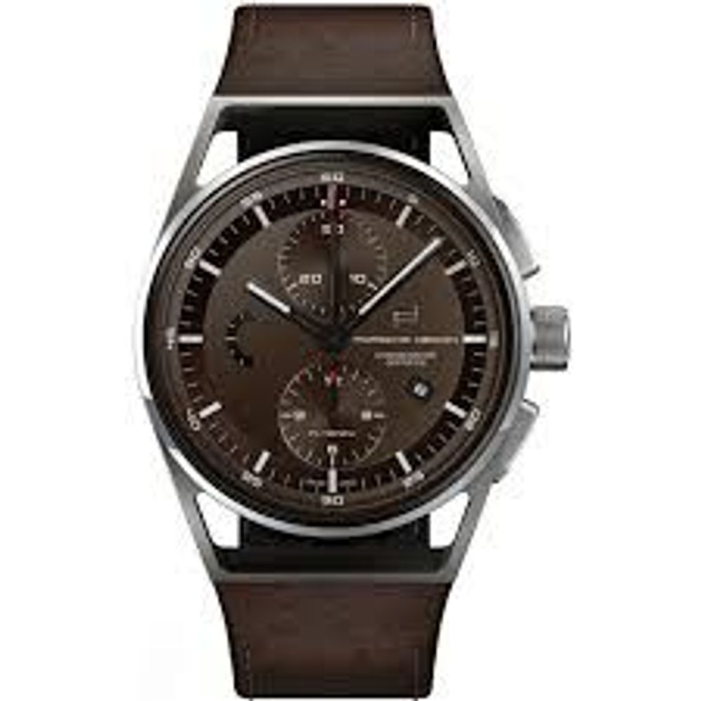 Porsche Design Brown Leather Watch -   -  Porsche Design.