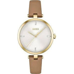 Hugo Boss Beige Leather Watch -   -  Hugo Boss.