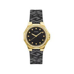 Guess Black Leather Watch -   -  Guess.