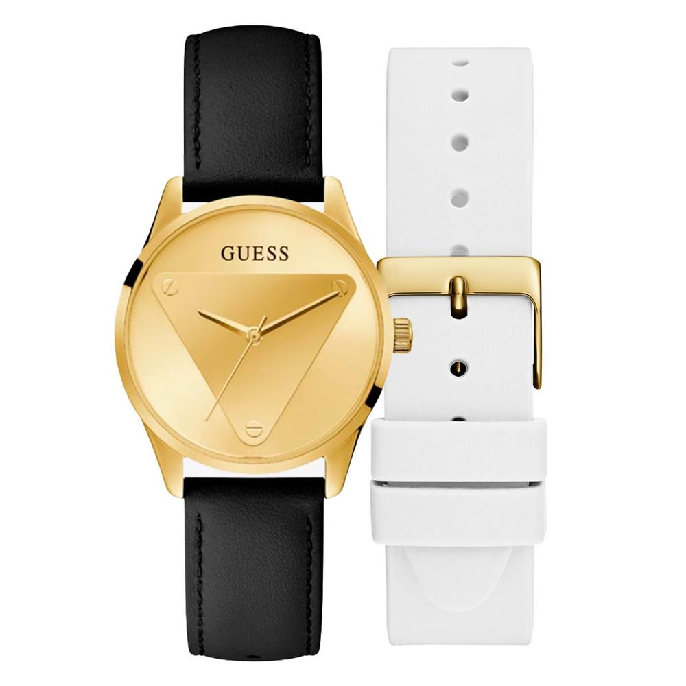 Guess Black Leather Watch -   -  Guess.
