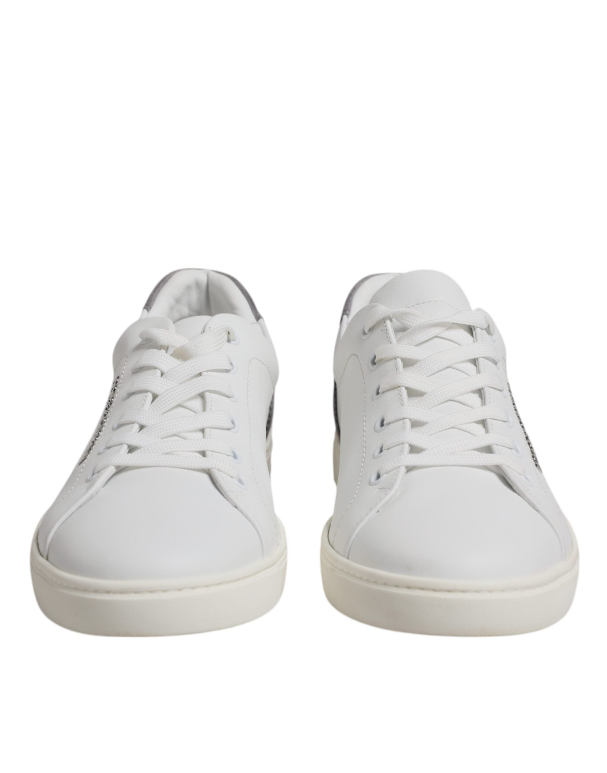 Dolce & Gabbana White Suede Leather Low Top Sneakers Shoes -   -  Dolce & Gabbana.
