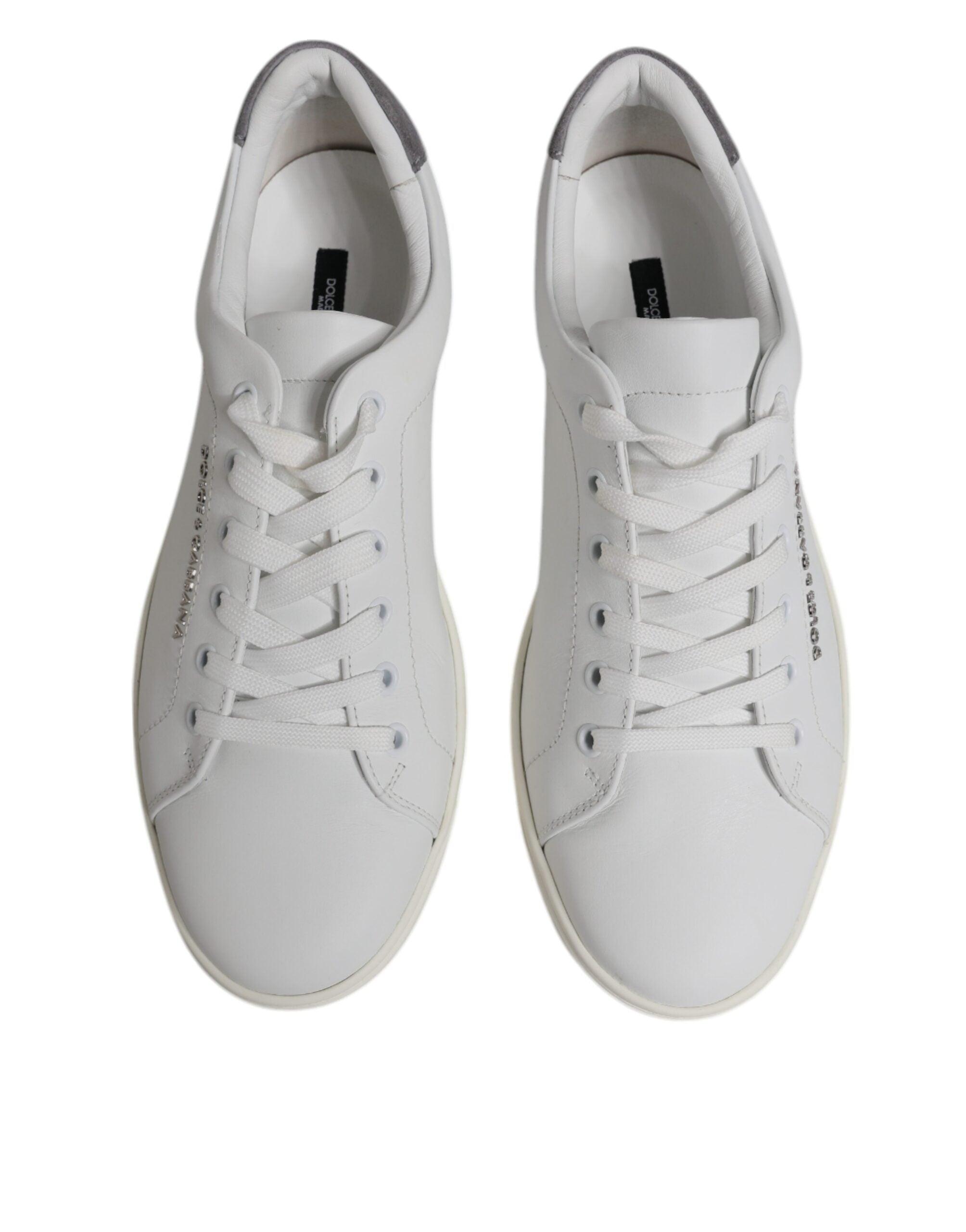 Dolce & Gabbana White Suede Leather Low Top Sneakers Shoes -   -  Dolce & Gabbana.