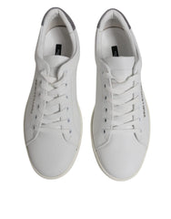 Dolce & Gabbana White Suede Leather Low Top Sneakers Shoes -   -  Dolce & Gabbana.