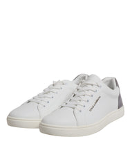 Dolce & Gabbana White Suede Leather Low Top Sneakers Shoes -   -  Dolce & Gabbana.