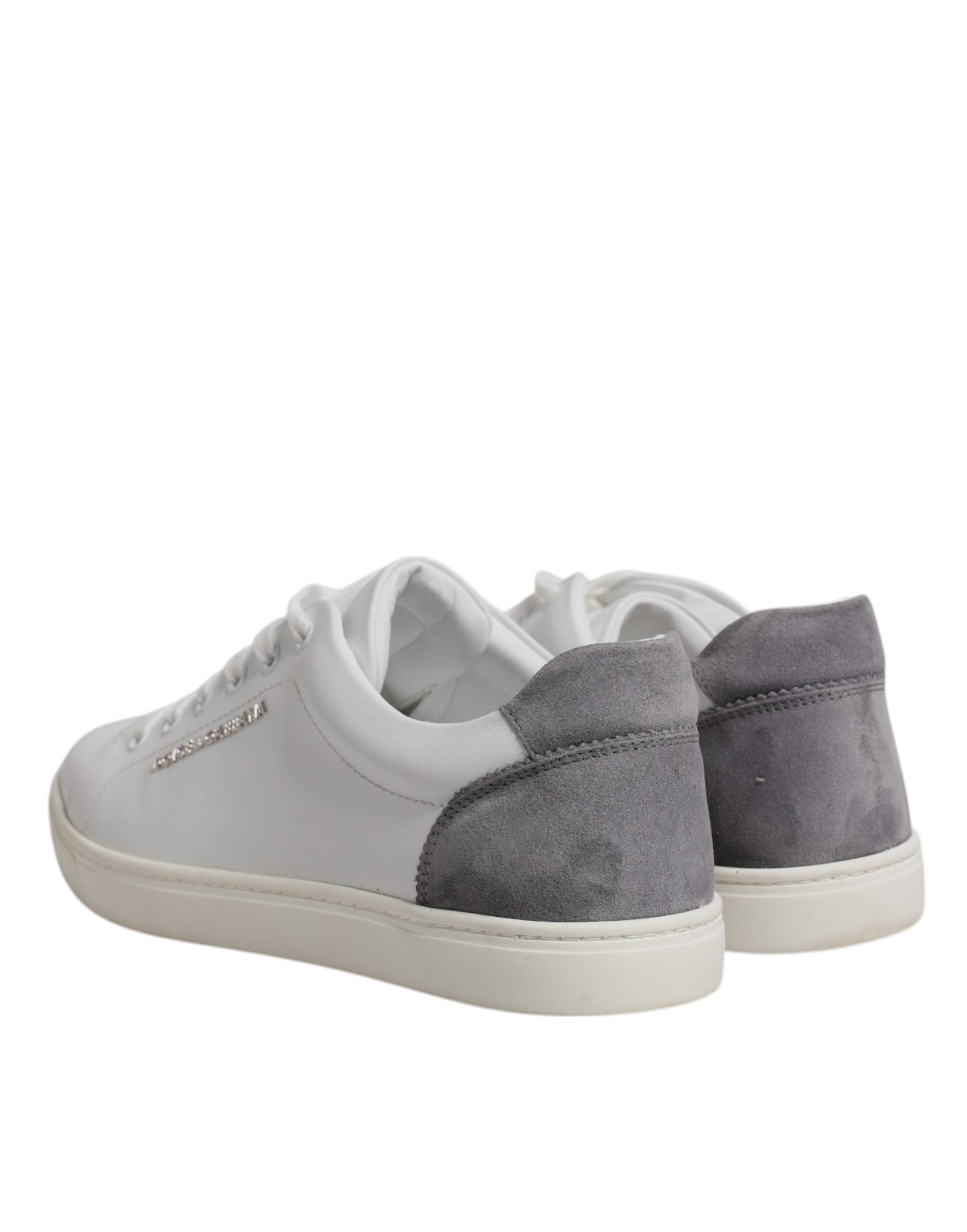 Dolce & Gabbana White Suede Leather Low Top Sneakers Shoes -   -  Dolce & Gabbana.