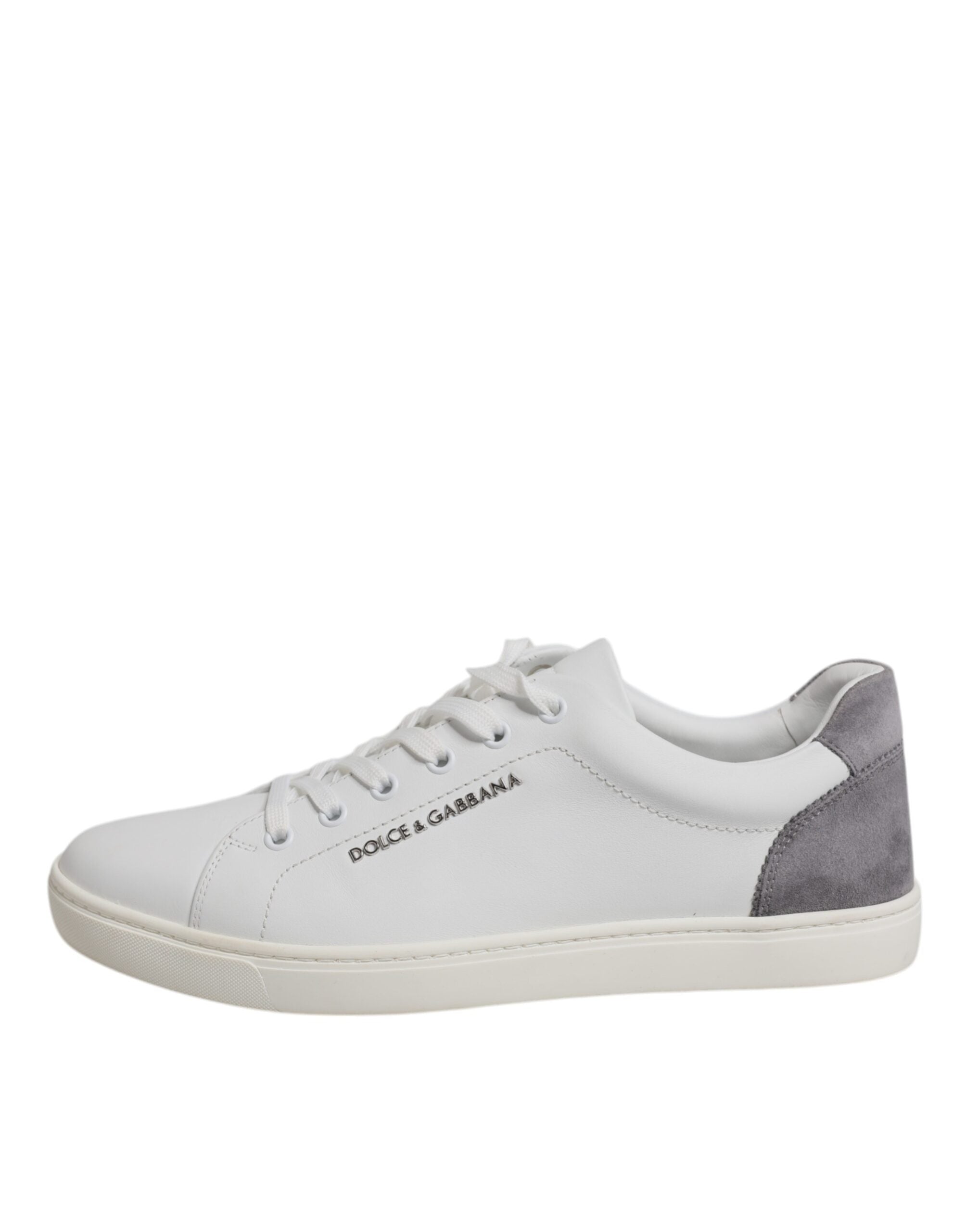 Dolce & Gabbana White Suede Leather Low Top Sneakers Shoes -   -  Dolce & Gabbana.