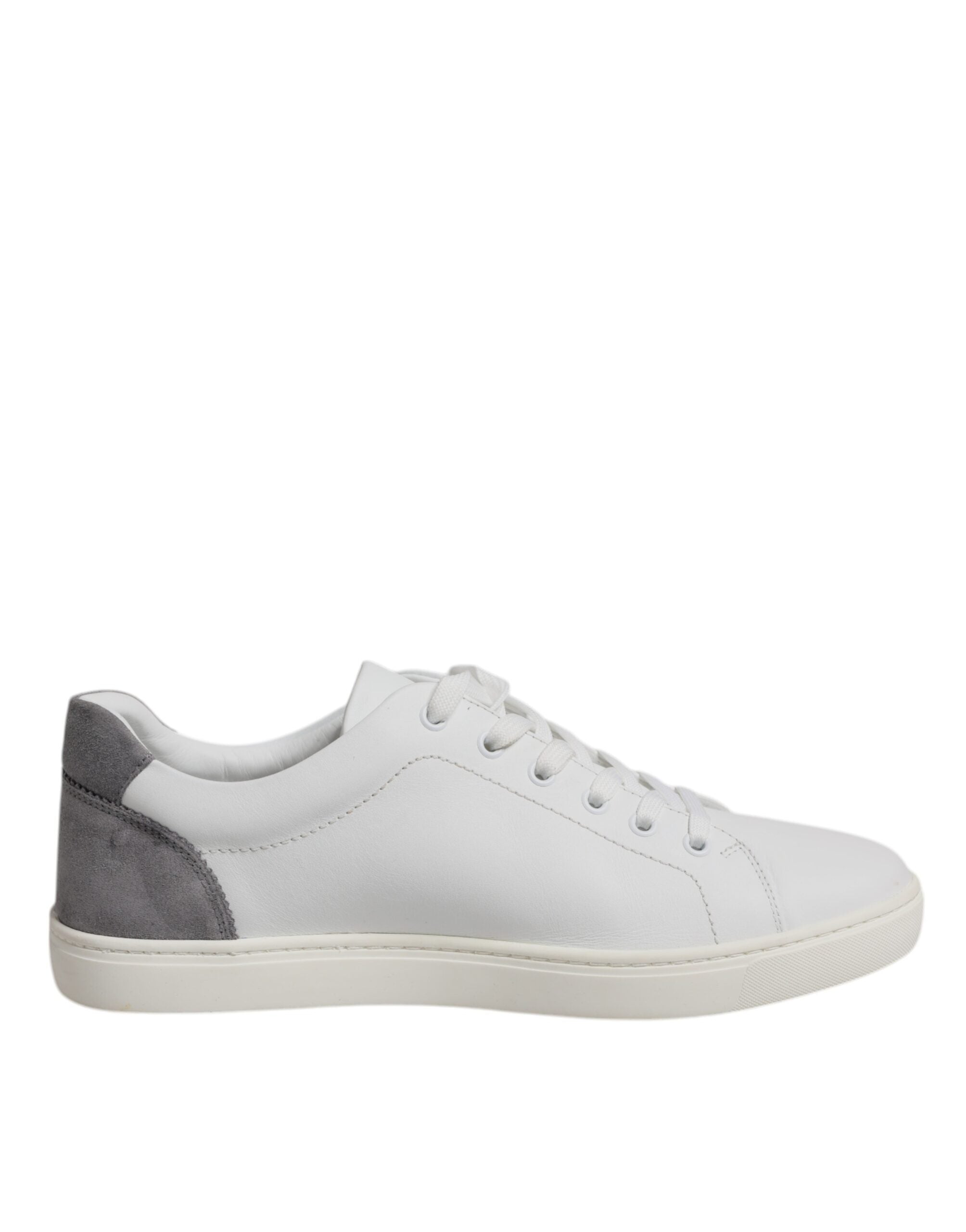 Dolce & Gabbana White Suede Leather Low Top Sneakers Shoes -   -  Dolce & Gabbana.