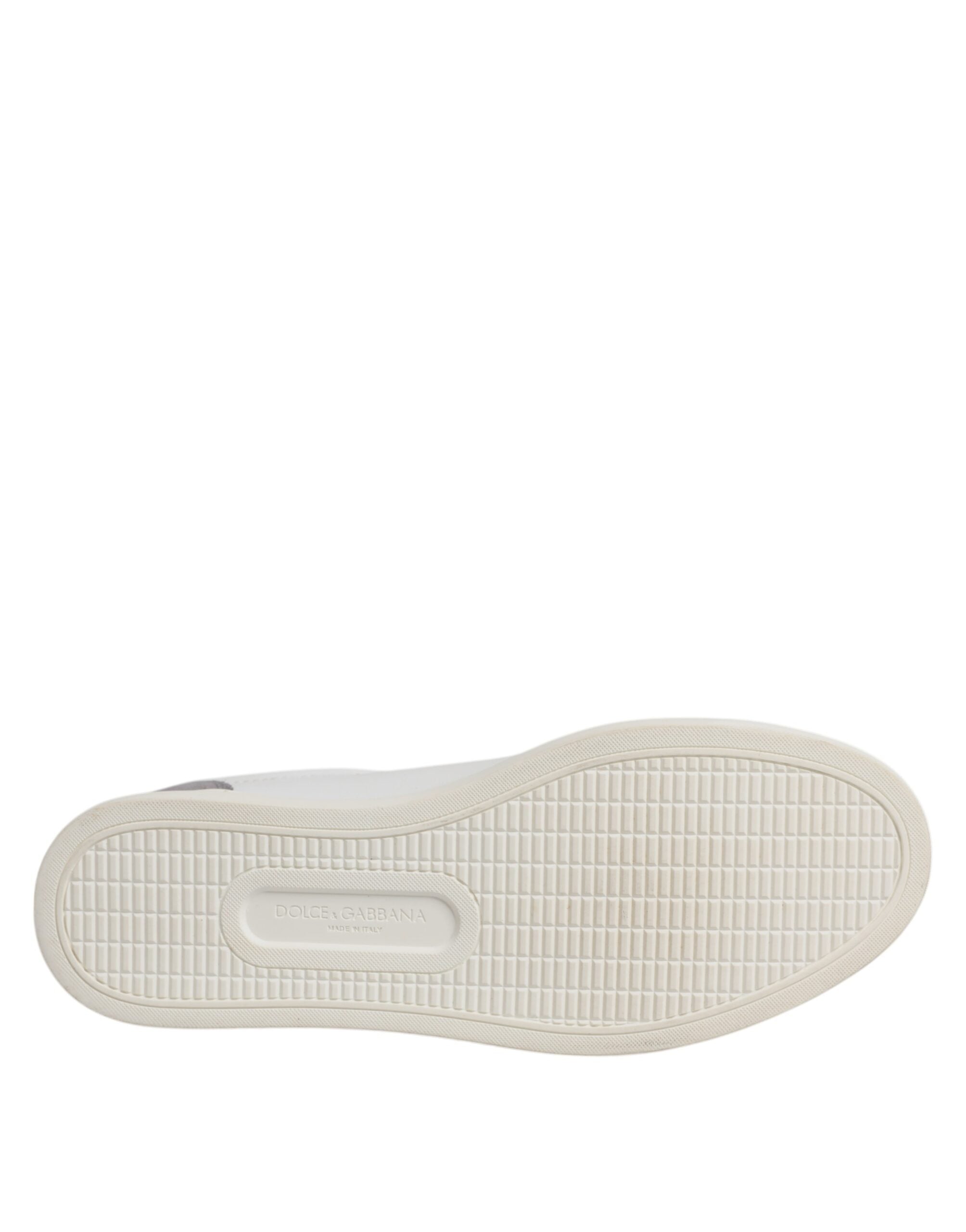 Dolce & Gabbana White Suede Leather Low Top Sneakers Shoes -   -  Dolce & Gabbana.