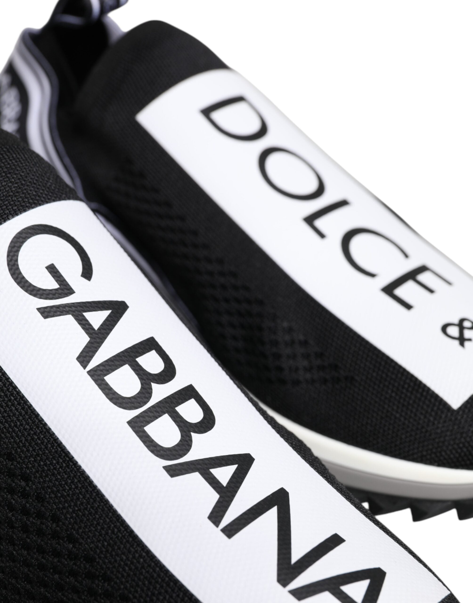Dolce & Gabbana Black White Slip On Sorrento Sneakers Shoes -   -  Dolce & Gabbana.