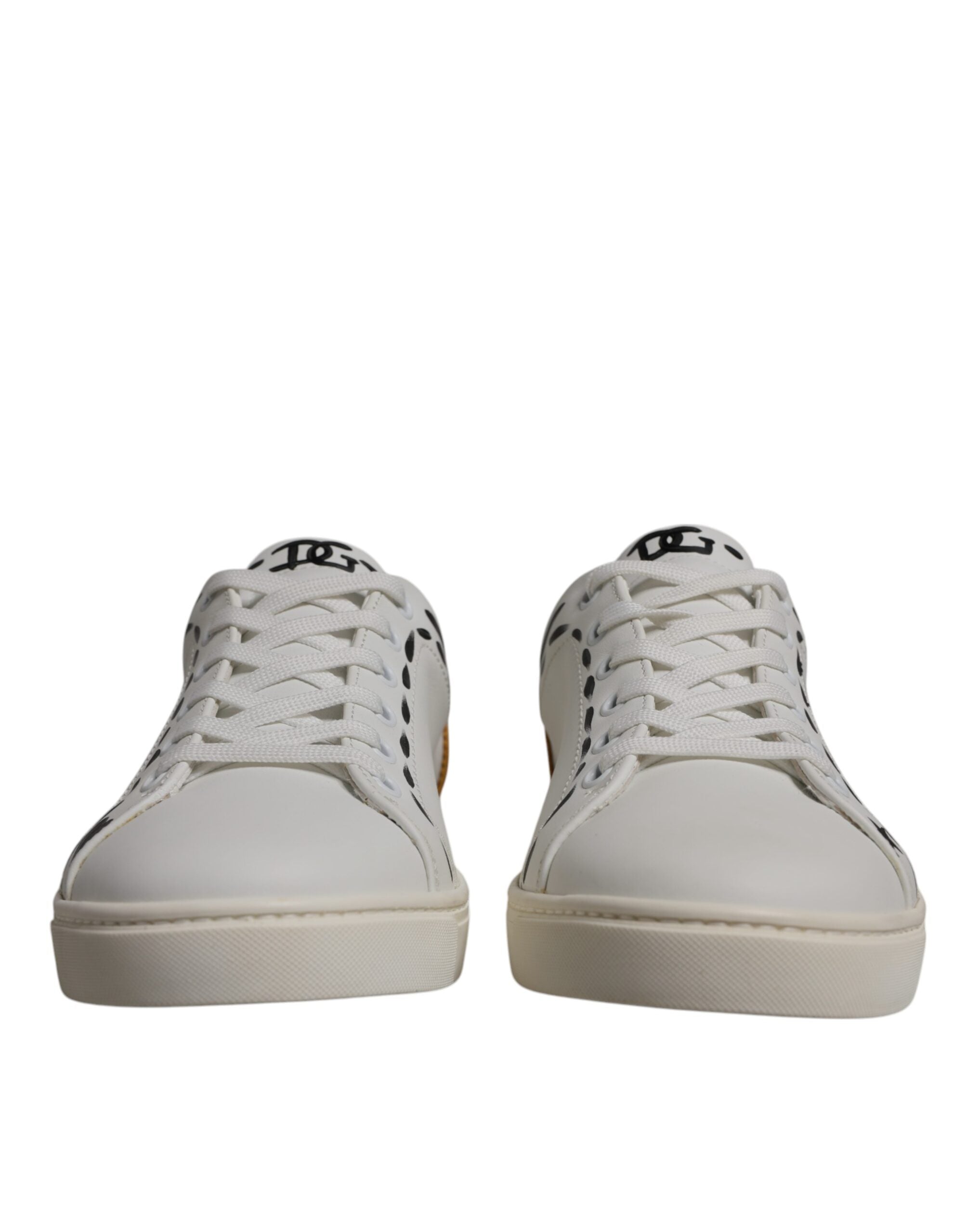 Dolce & Gabbana White Suede Leather Low Top Sneakers Shoes -   -  Dolce & Gabbana.