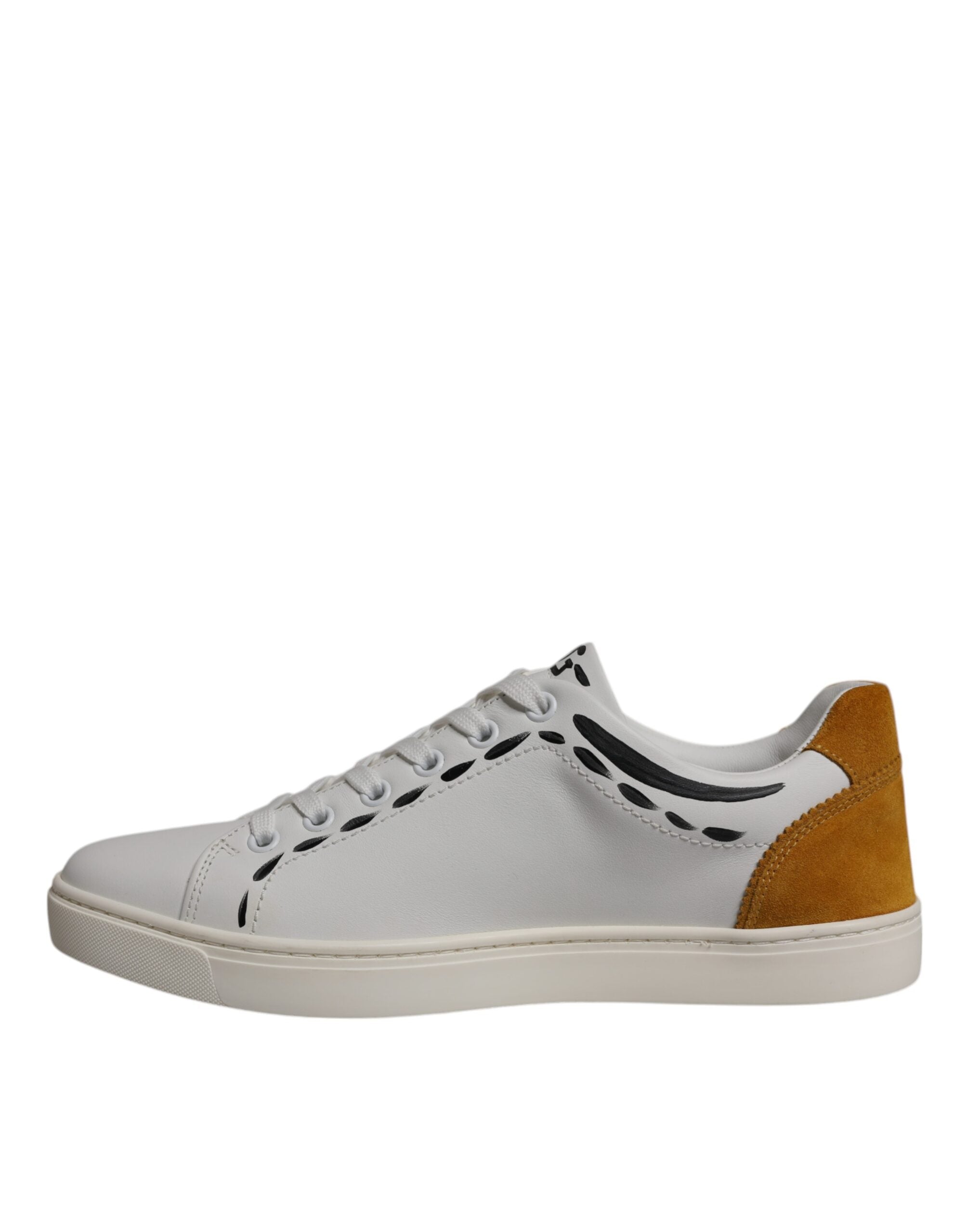 Dolce & Gabbana White Suede Leather Low Top Sneakers Shoes -   -  Dolce & Gabbana.
