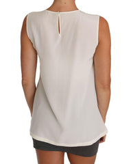 Dolce & Gabbana White Silk Crystal Sequined Fairy T-shirt -   -  Dolce & Gabbana.