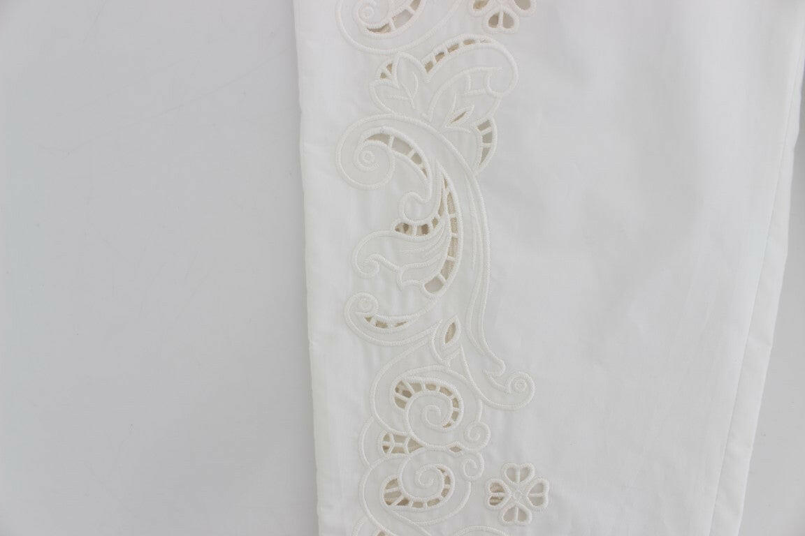Dolce & Gabbana White Floral Cutout Dress Sicily Pants -   -  Dolce & Gabbana.
