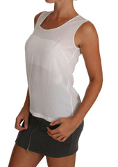 Dolce & Gabbana White Silk A-line Sleeveless Blouse T-Shirt Top -   -  Dolce & Gabbana.