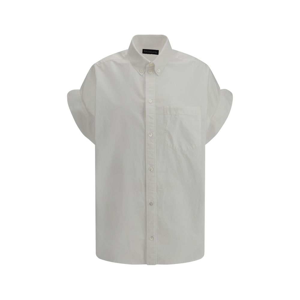 Balenciaga Oversized Shirt with short sleeves -   -  Balenciaga.