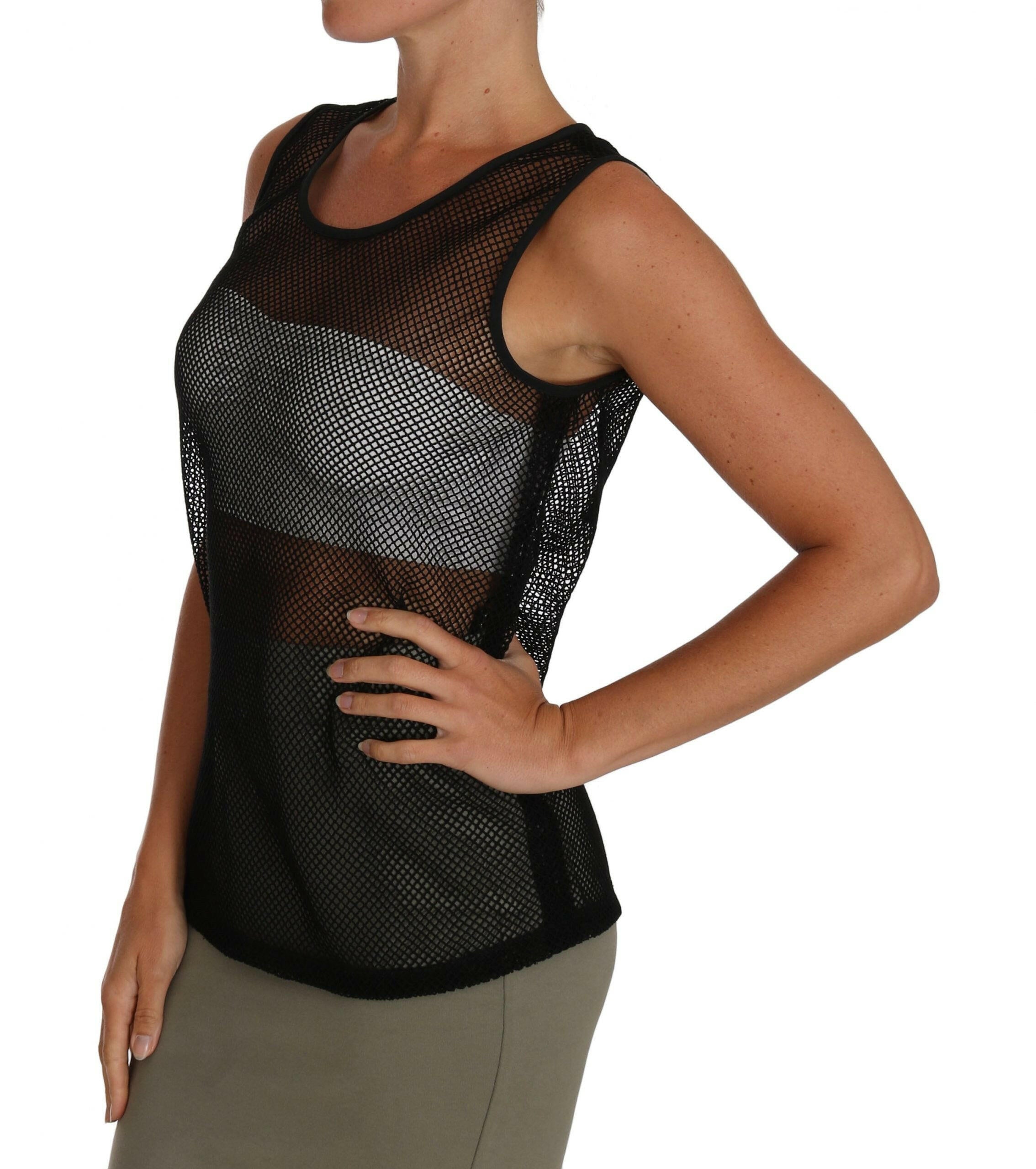 Dolce & Gabbana Black Mesh Transparent Blouse T-shirt -   -  Dolce & Gabbana.