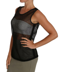 Dolce & Gabbana Black Mesh Transparent Blouse T-shirt -   -  Dolce & Gabbana.