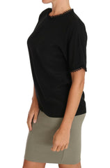 Dolce & Gabbana Black Silk Lace Top Blouse T-Shirt -   -  Dolce & Gabbana.
