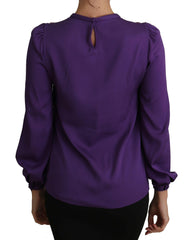 Dolce & Gabbana Purple Blouse Prince  Fairy Tale Embellished  Top -   -  Dolce & Gabbana.