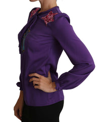 Dolce & Gabbana Purple Blouse Prince  Fairy Tale Embellished  Top -   -  Dolce & Gabbana.
