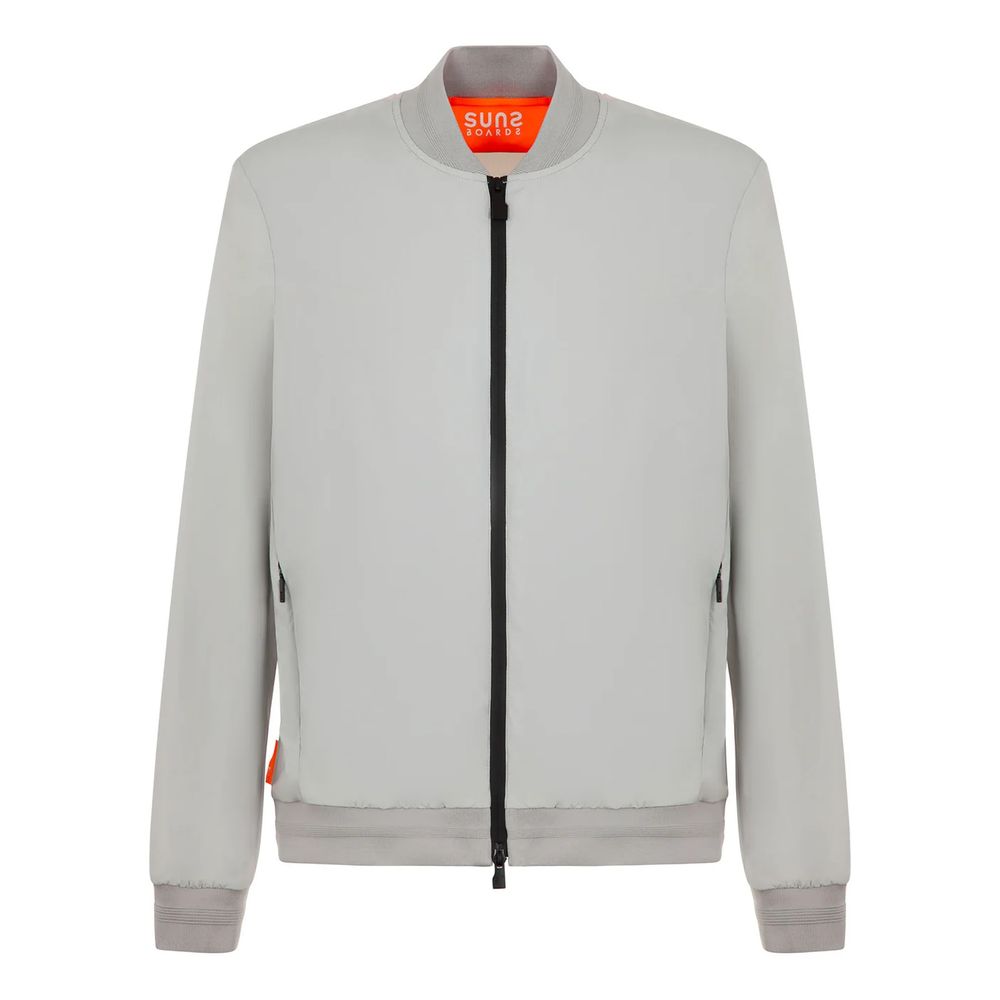 Suns Brown Nylon Men's Stretch Jacket -   -  Suns.