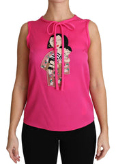 Dolce & Gabbana Pink Family Silk Tank  Mama Blouse Top Shirt -   -  Dolce & Gabbana.