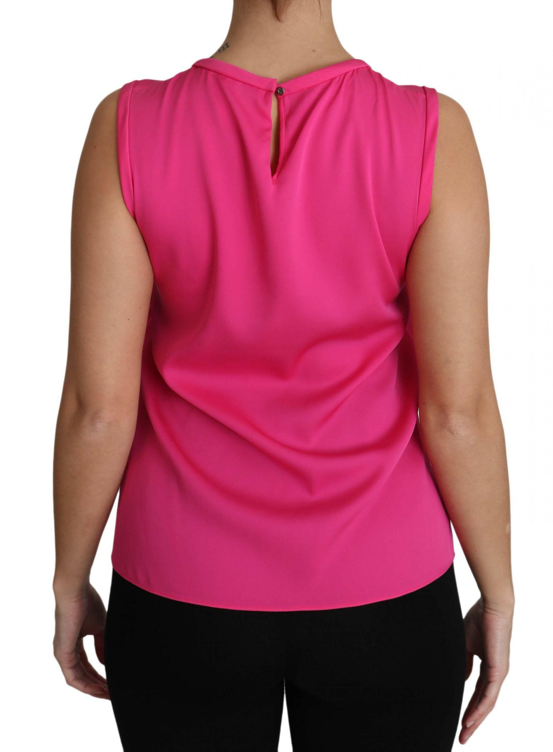 Dolce & Gabbana Pink Family Silk Tank  Mama Blouse Top Shirt -   -  Dolce & Gabbana.