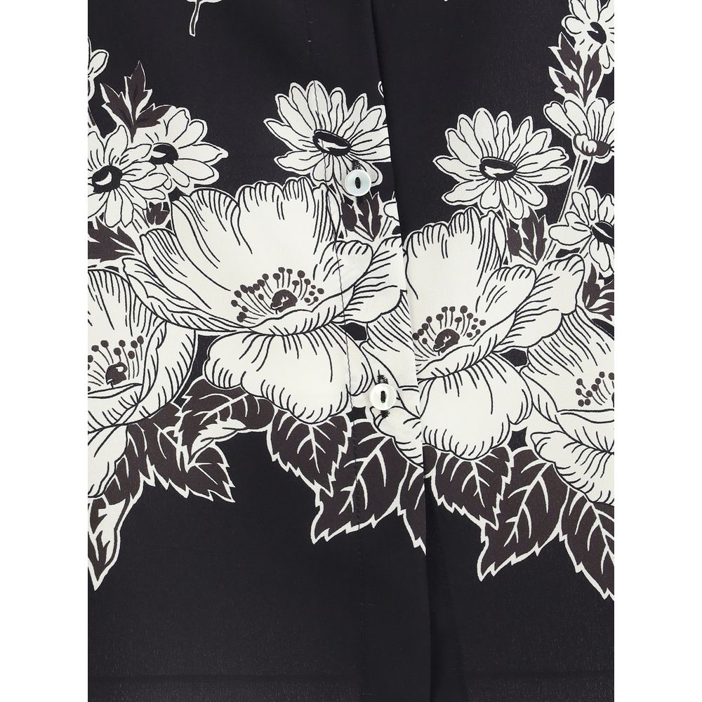 P.A.R.O.S.H. Asymmetric Floral print Shirt -   -  P.A.R.O.S.H..