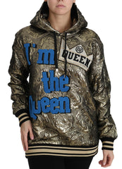 Dolce & Gabbana Im The Queen Jaquard Gold Sweatshirt  Hoodie -   -  Dolce & Gabbana.