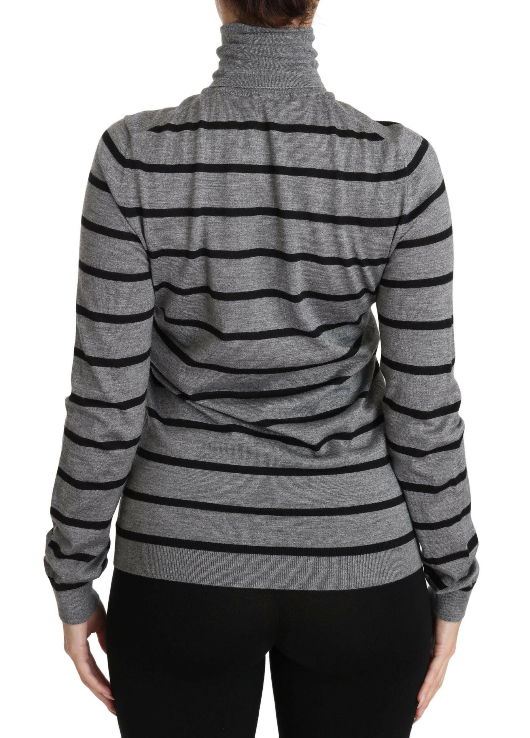 Dolce & Gabbana Gray Cashmere Silk Turtleneck Sweater -   -  Dolce & Gabbana.
