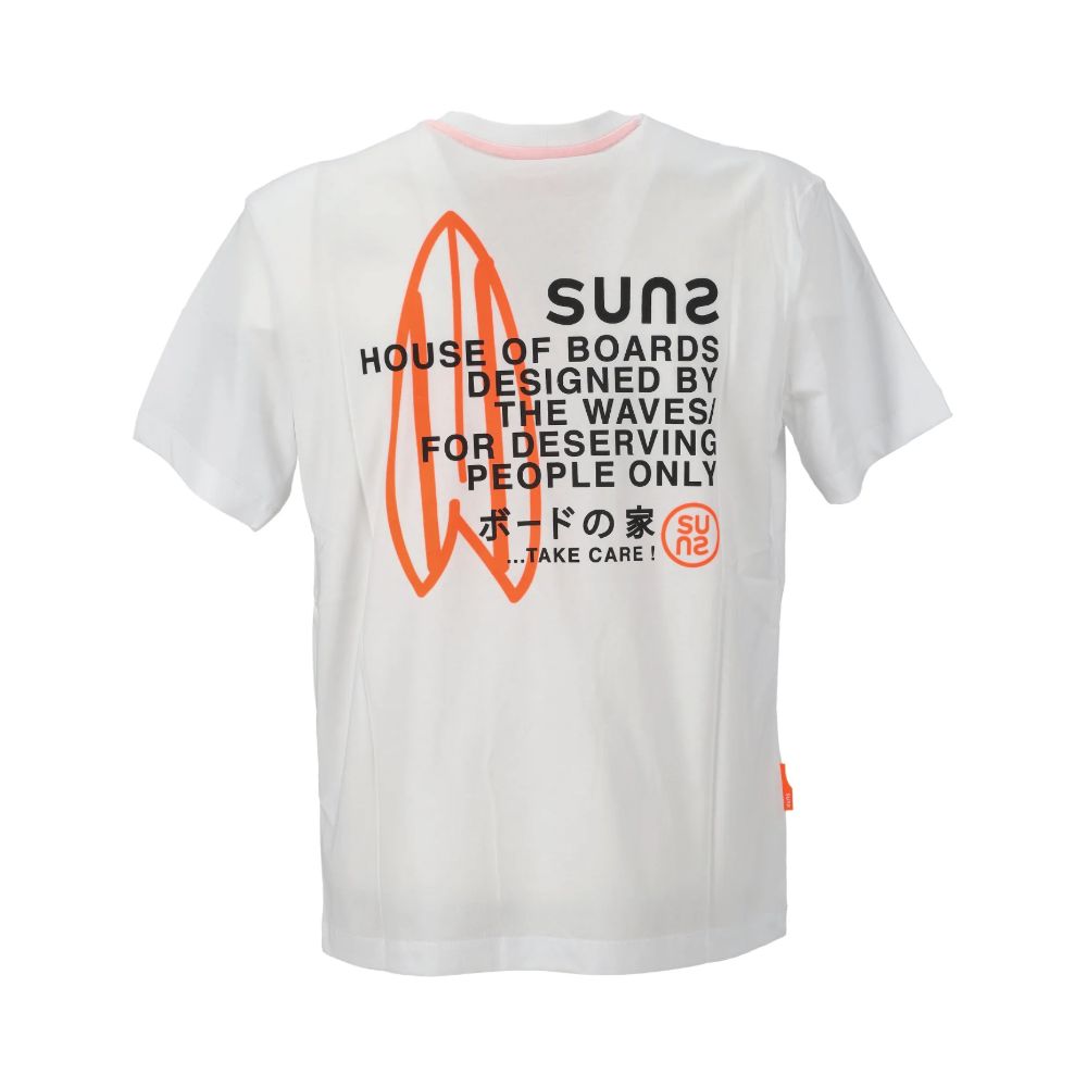 Suns White Cotton T-Shirt -   -  Suns.