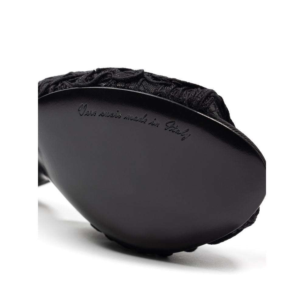 Dolce & Gabbana Black Cotton Sandal -   -  Dolce & Gabbana.