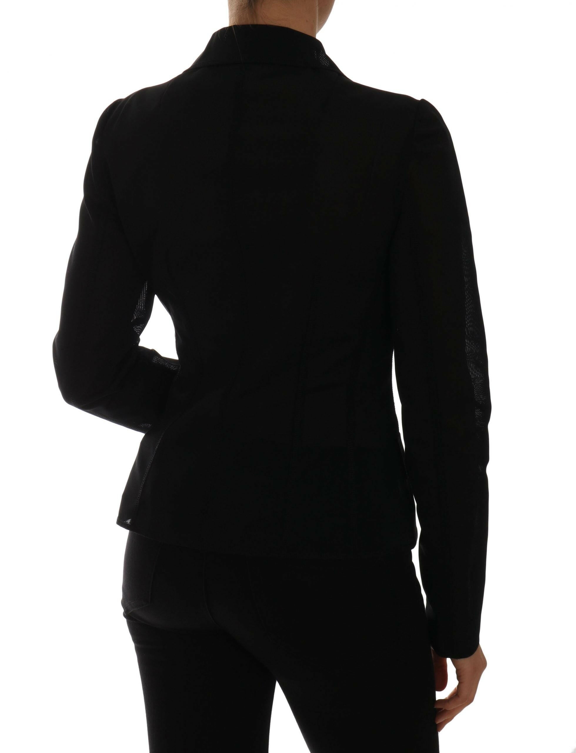 Dolce & Gabbana Black Nylon Net Blazer Jacket -   -  Dolce & Gabbana.
