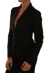 Dolce & Gabbana Black Nylon Net Blazer Jacket -   -  Dolce & Gabbana.