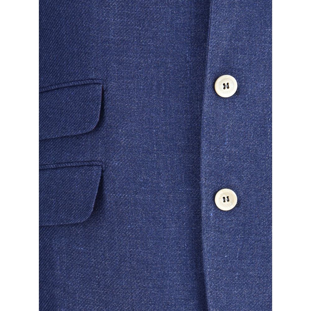 Brunello Cucinelli Linen Blazer Jacket -   -  Brunello Cucinelli.