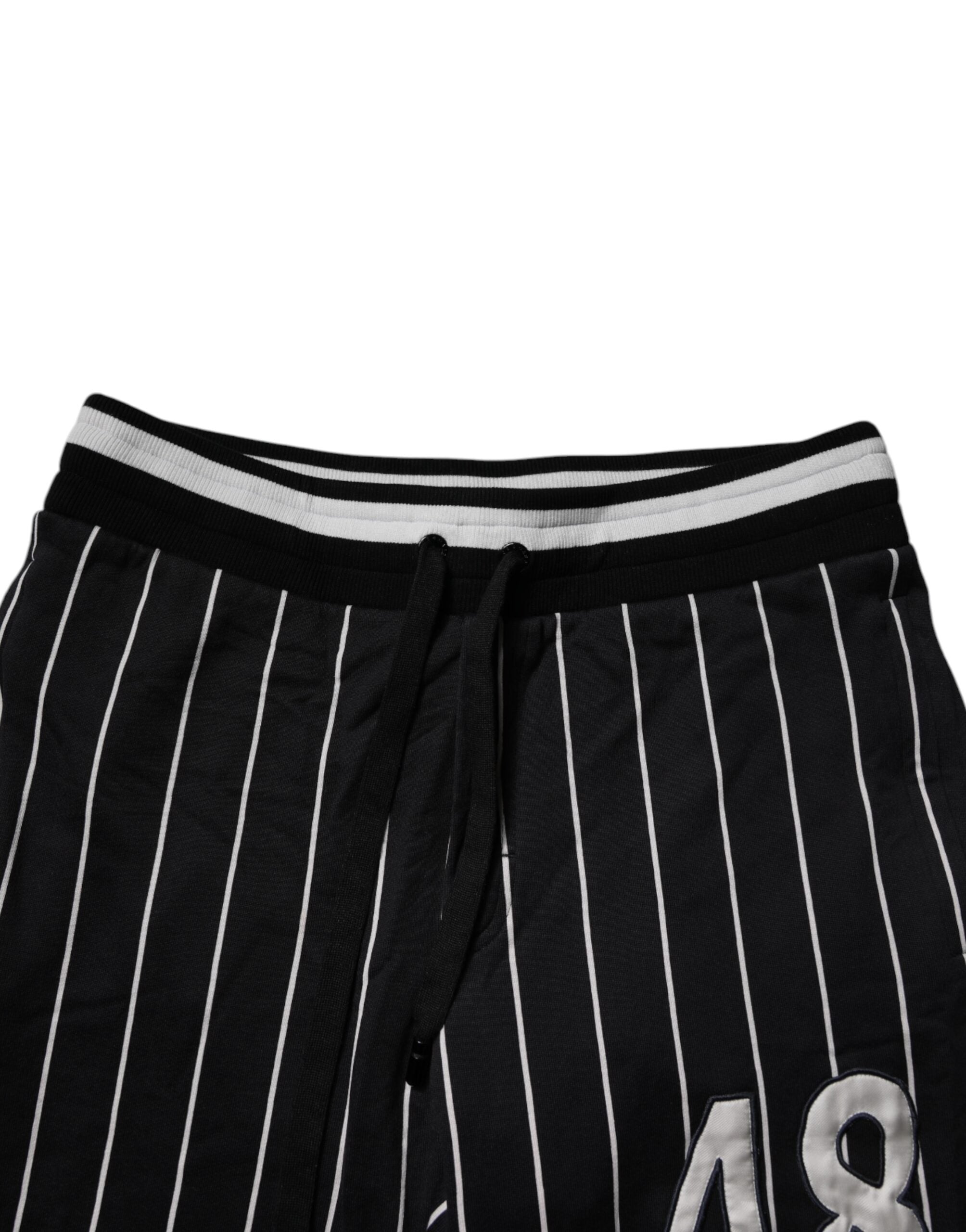 Dolce & Gabbana Black White Stripes Jogger Sweatpants Pants -   -  Dolce & Gabbana.