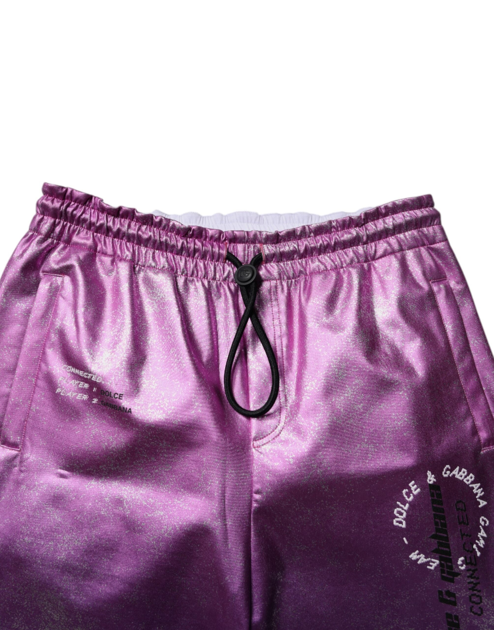 Dolce & Gabbana Pink Purple Two Tone Jogger Sweatpants Pants -   -  Dolce & Gabbana.