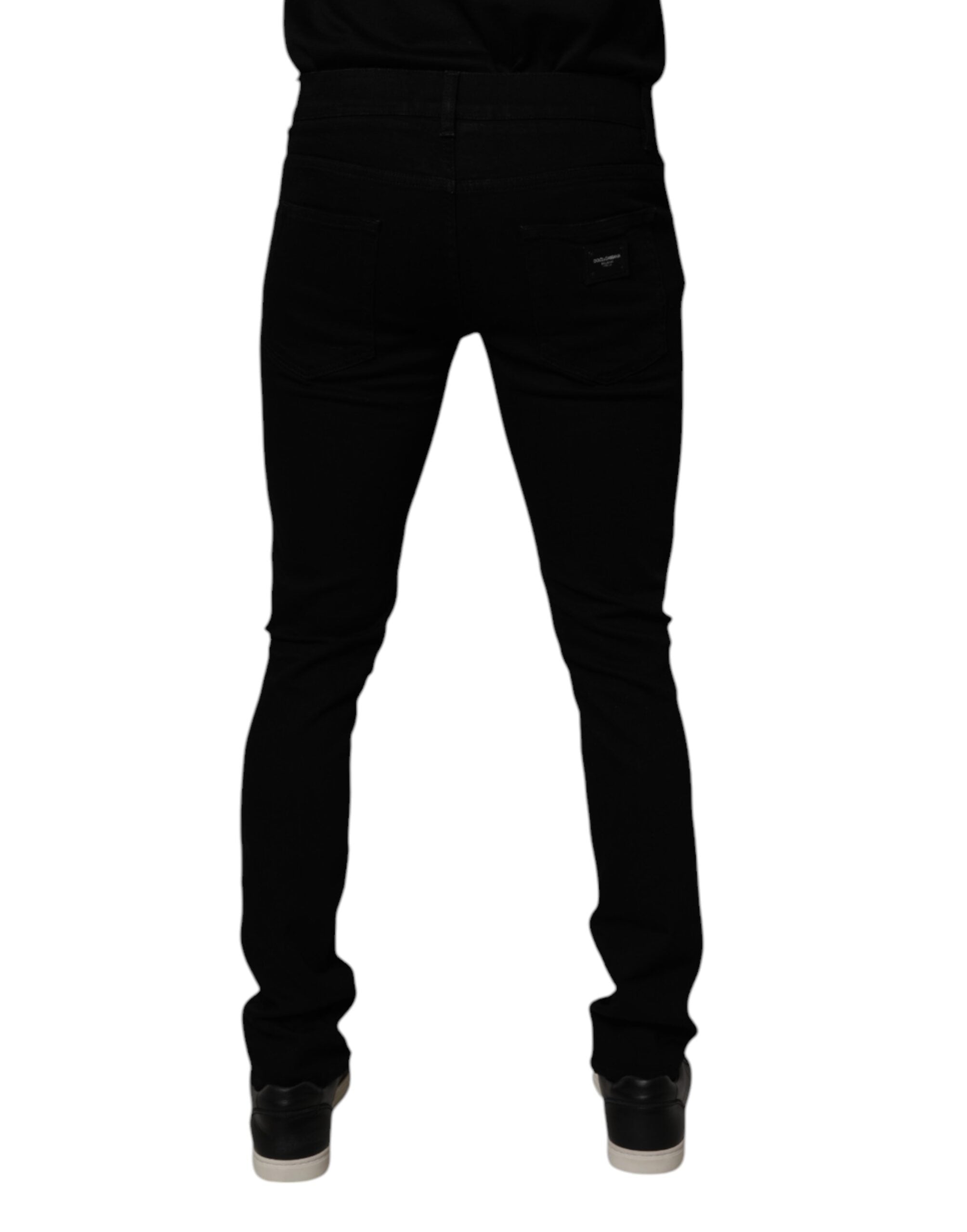 Dolce & Gabbana Black Cotton Stretch Skinny Men Denim Jeans -   -  Dolce & Gabbana.