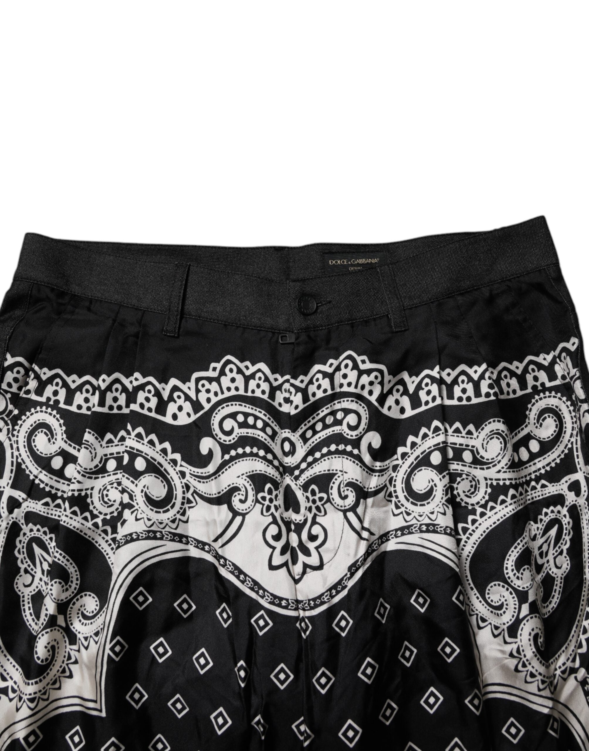 Dolce & Gabbana Black Bandana Cotton Skinny Denim Jeans -   -  Dolce & Gabbana.