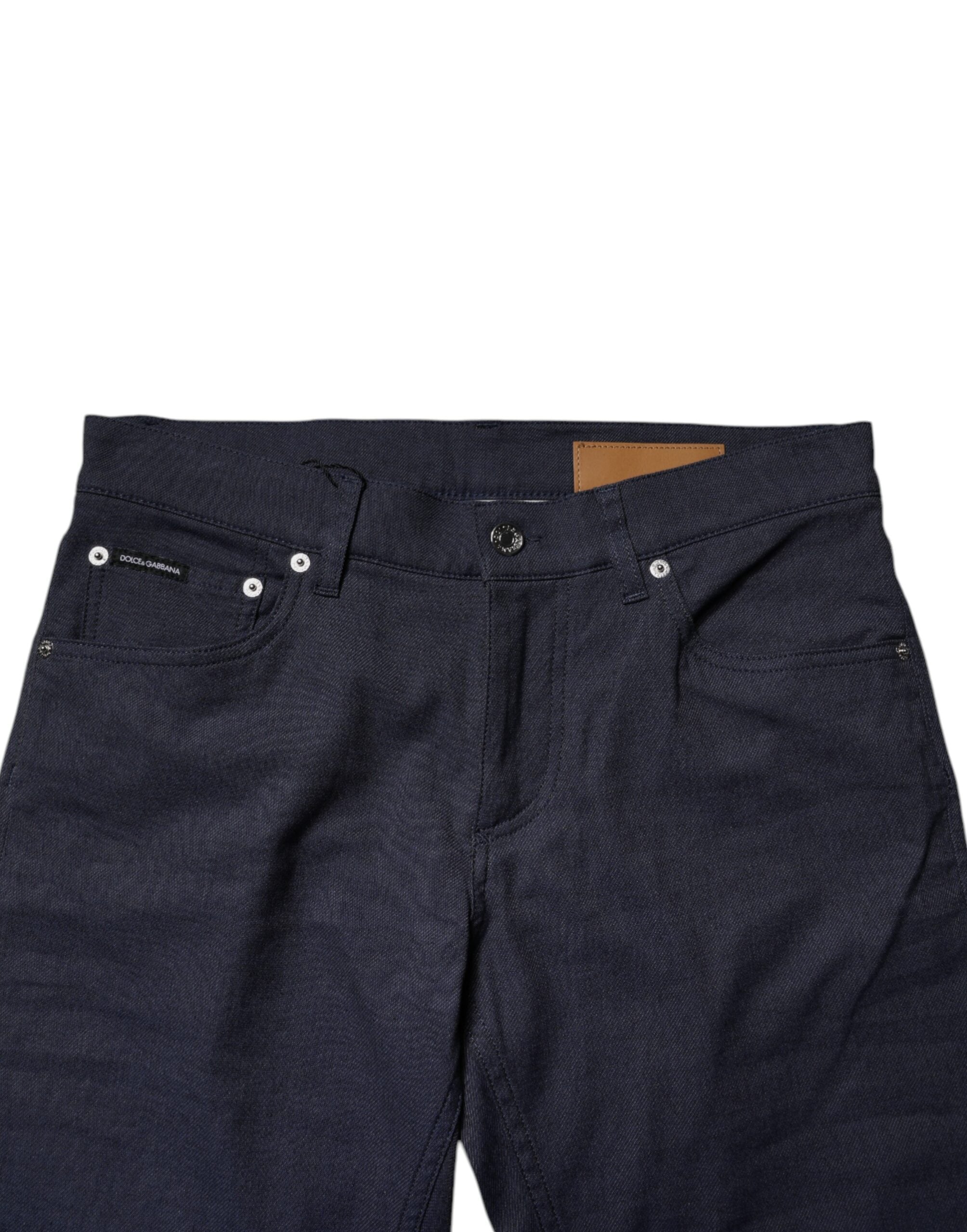 Dolce & Gabbana Dark Blue Cotton Stretch Skinny Denim Jeans -   -  Dolce & Gabbana.