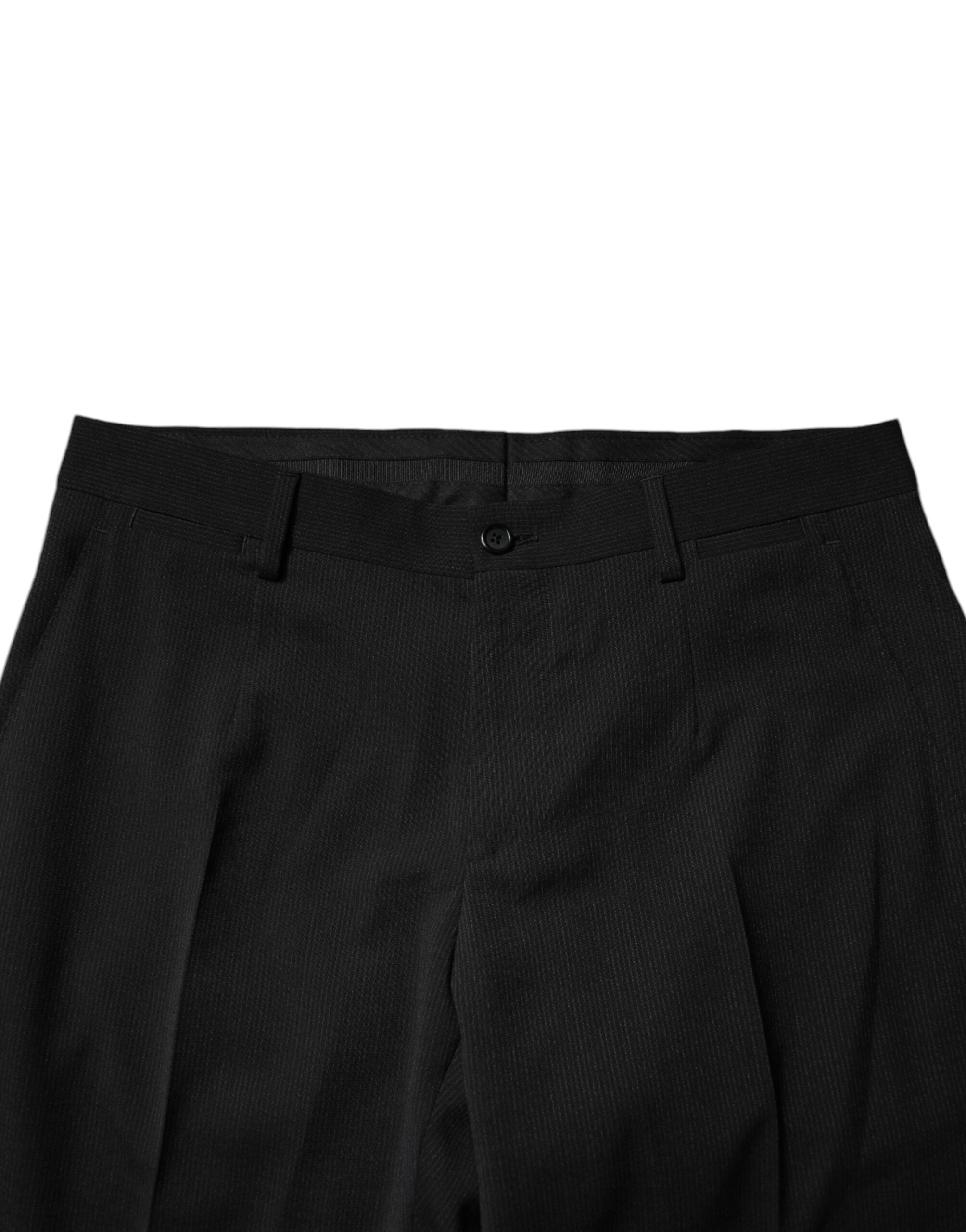 Dolce & Gabbana Black Polyester Tapered Formal Men Dress Pants -   -  Dolce & Gabbana.