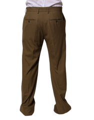 Dolce & Gabbana Brown Wool Straight Formal Dress Pants -   -  Dolce & Gabbana.