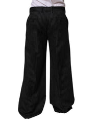 Dolce & Gabbana Black Stripes Wide Leg Formal Men Dress Pants -   -  Dolce & Gabbana.