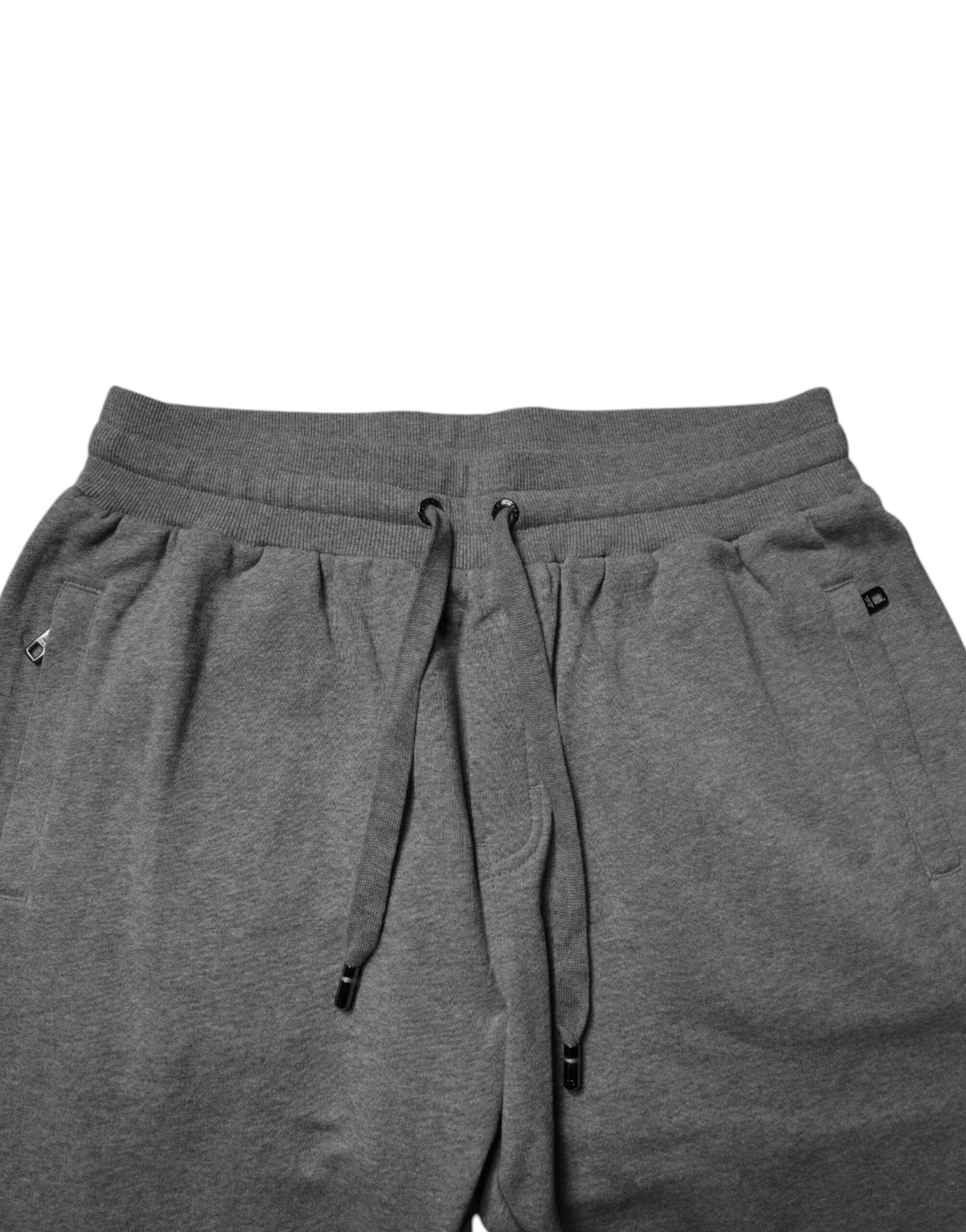 Dolce & Gabbana Gray Logo Cotton Jogger Men Sweatpants Pants -   -  Dolce & Gabbana.