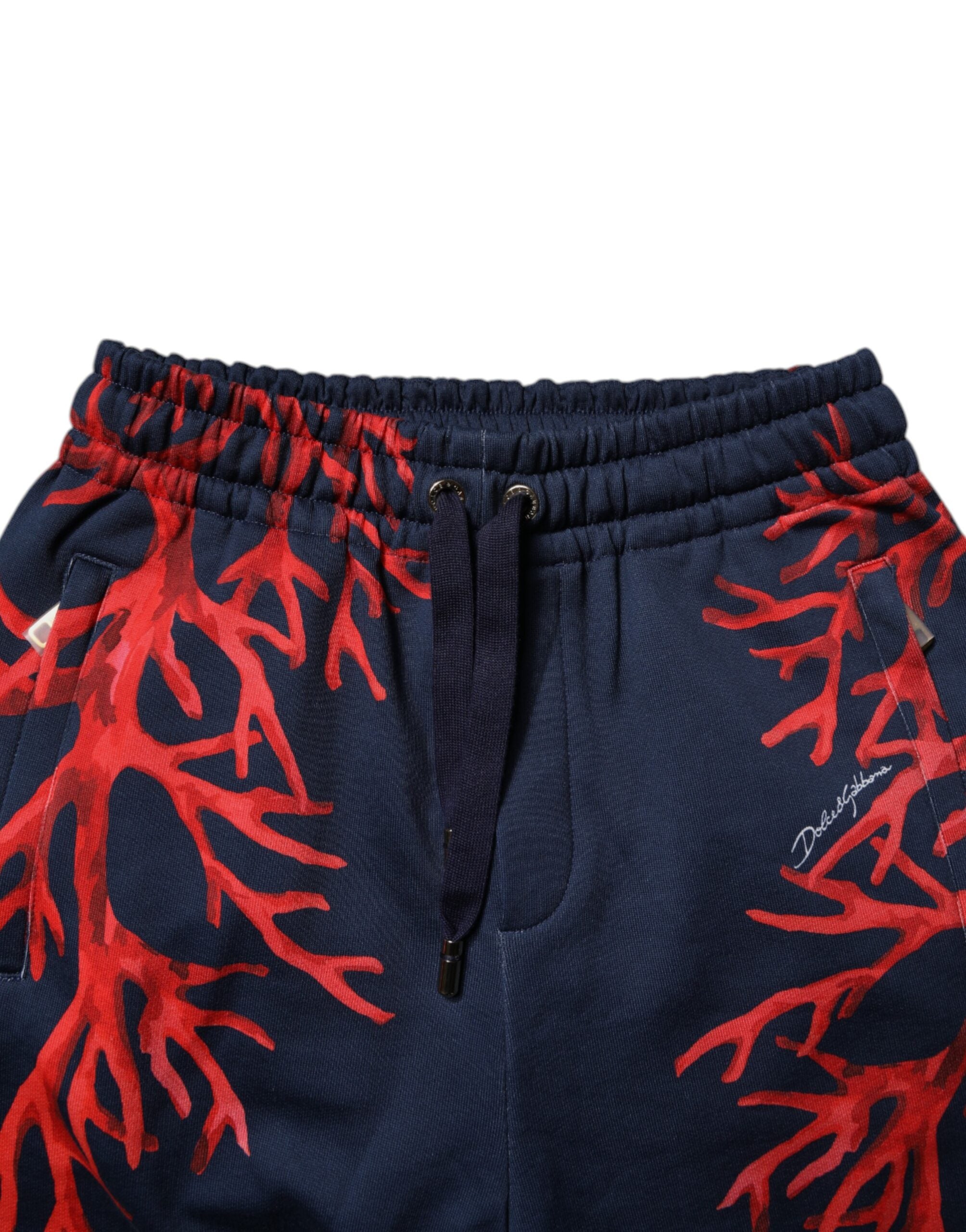 Dolce & Gabbana Dark Blue Corals Jogger Men Sweatpants Pants -   -  Dolce & Gabbana.
