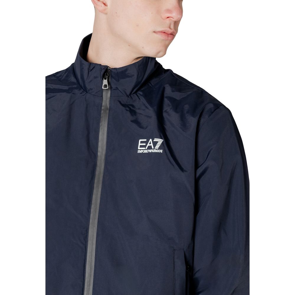 EA7 Emporio Armani Blue Polyamide Jackets & Coat -   -  EA7 Emporio Armani.