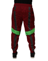 Dolce & Gabbana Maroon Nylon Men Jogger Sweatpants Pants -   -  Dolce & Gabbana.