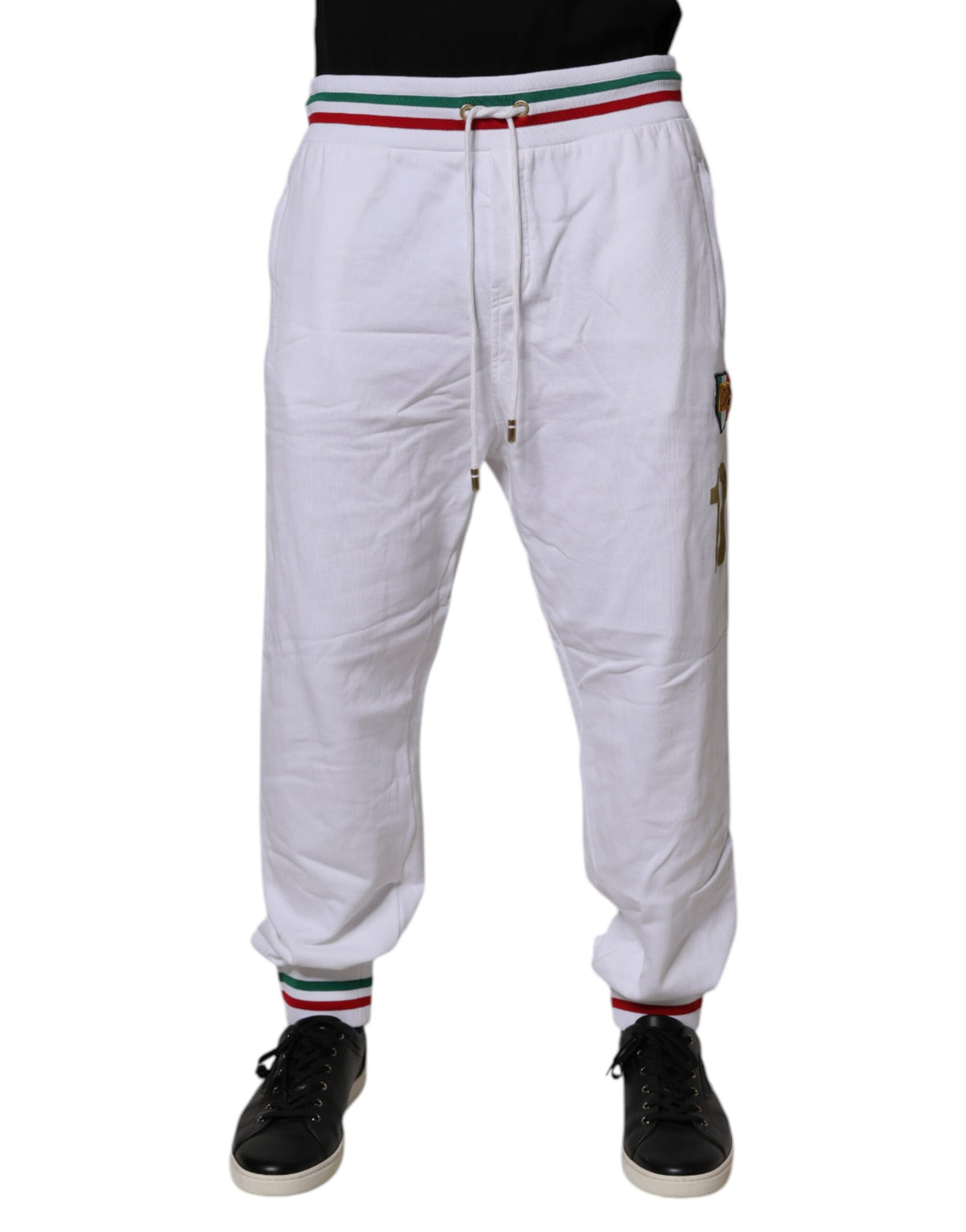 Dolce & Gabbana White Italia Cotton Jogger Sweatpants Pants -   -  Dolce & Gabbana.