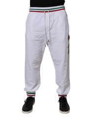 Dolce & Gabbana White Italia Cotton Jogger Sweatpants Pants -   -  Dolce & Gabbana.