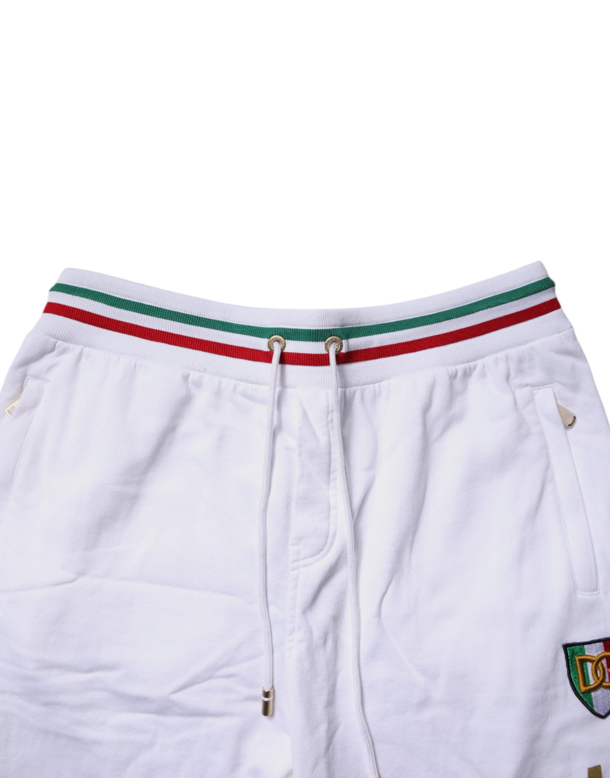 Dolce & Gabbana White Italia Cotton Jogger Sweatpants Pants -   -  Dolce & Gabbana.